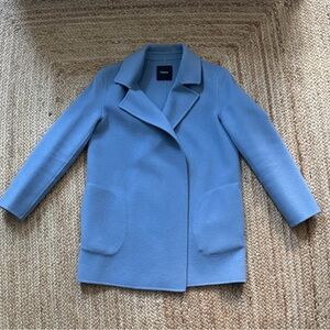 Theory wool/cashmere Blue overcoat Coat